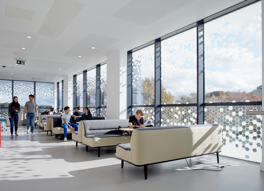 Students studying in Central Science Labs at Keele University 